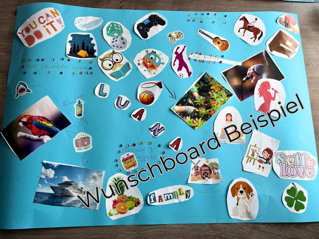 Wunsch Board - Vision Board Set für Kinder -Komplettset-