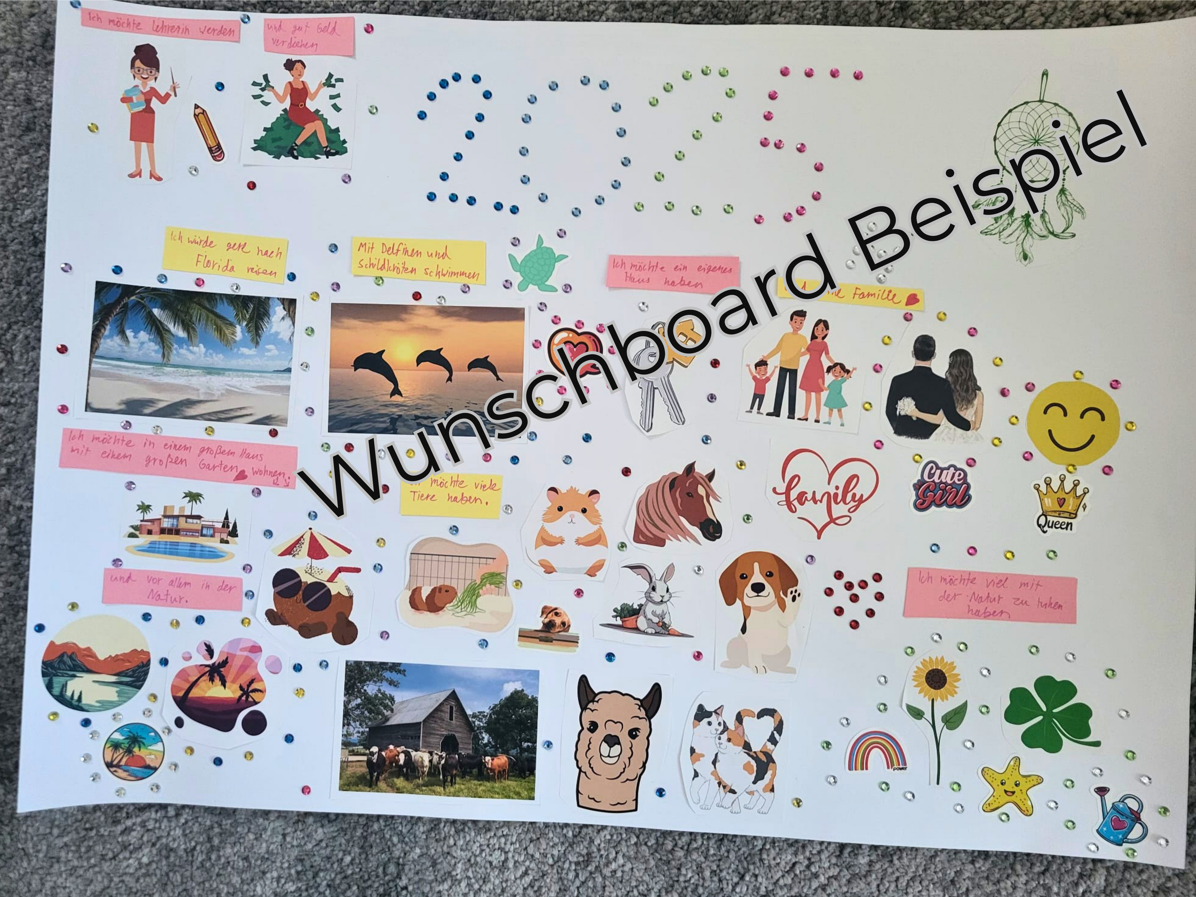 Wunsch Board - Vision Board Set für Kinder -Komplettset-