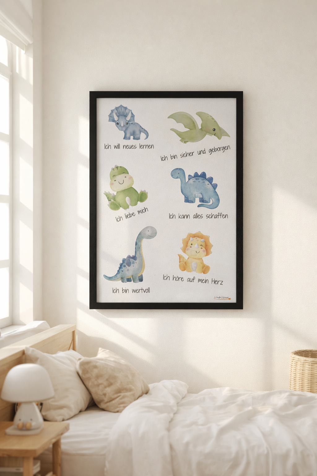 Affirmationsposter Kinder -Dinos-