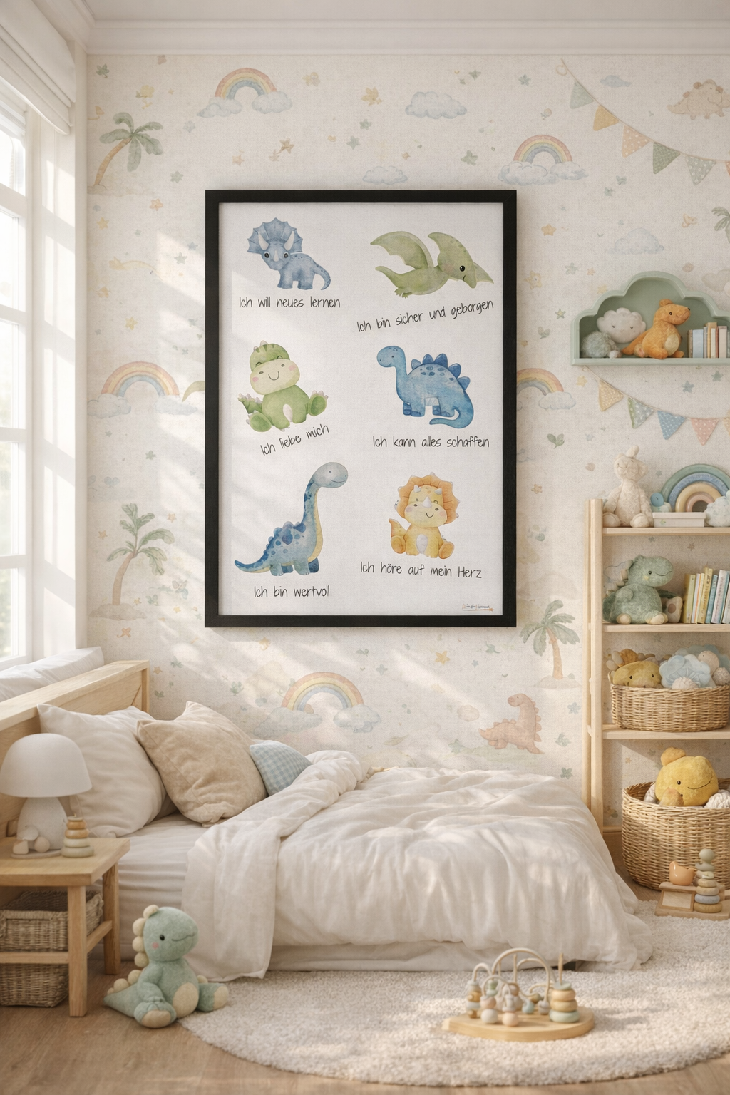 Affirmationsposter Kinder -Dinos-