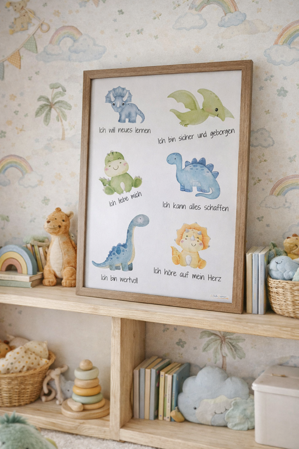 Affirmationsposter Kinder -Dinos-